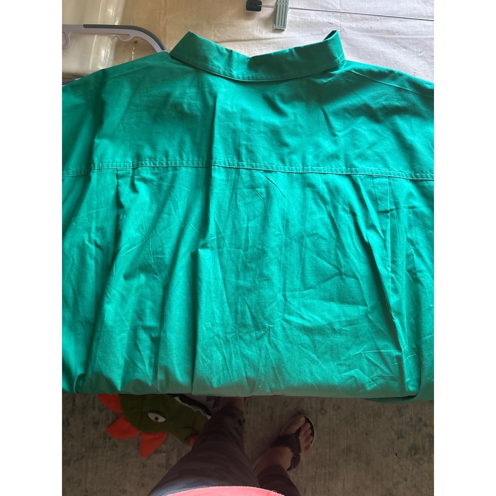 Harbor Bay Shirt Mens 3XL Green New Short Sleeve Button Down Easy Care Big Tall - Picture 4 of 7